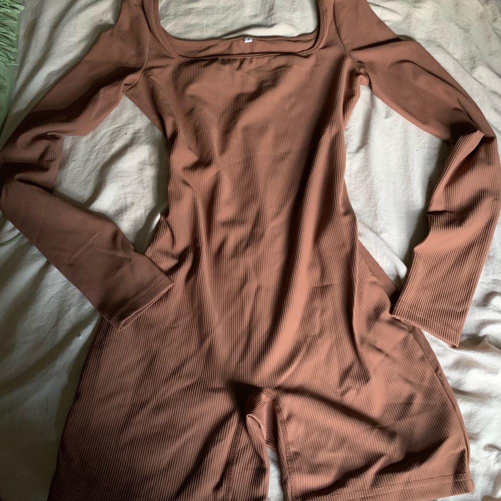 Ribbed Long Sleeve Jumpsuit/Romper